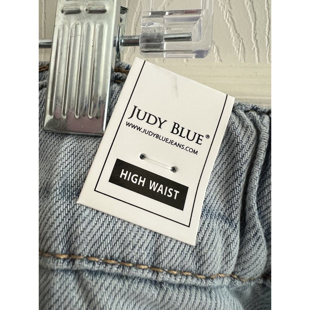 JUDY BLUE Light Palazzo Fit High Waist Featherweight Drawstring Jeans 14W NWT - Picture 5 of 16